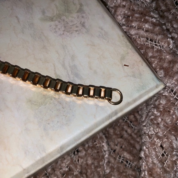 Flat box link bracelet// 18k gold plated - Picture 3 of 6